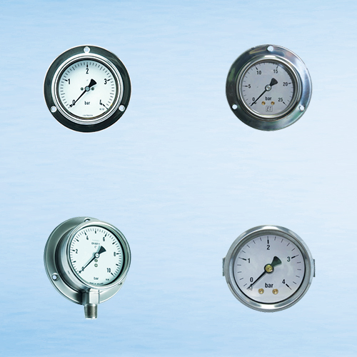 Bourdon tube pressure gauges panel assembly dry