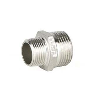 2GE-0245-02-01 Hexagon Reducing Nipple Stainless Steel 1/4-1/8