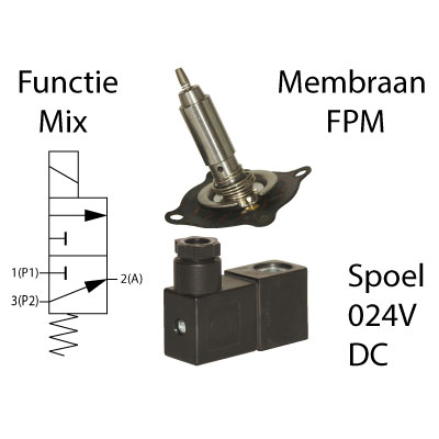 3/2 Mix Functie, FPM, 024V/DC