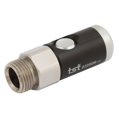 TST 022S drukknop veiligheidssnelkoppeling - aluminium/staal
