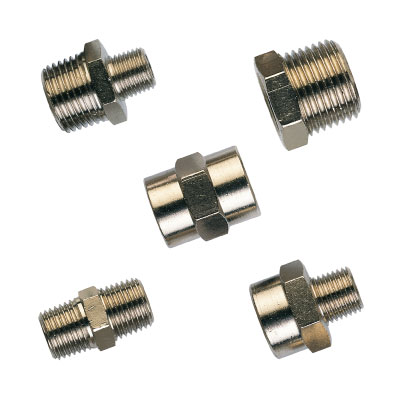 Threaded fittings - nickel-plated brass