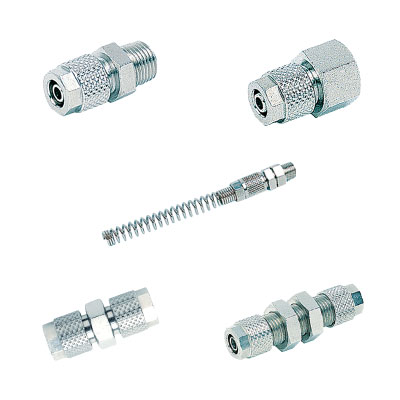 Push-in fittings - nickel-plated brass