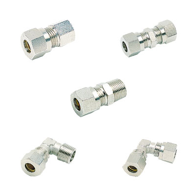 Cutting ring fittings DIN 3861 - nickel-plated brass